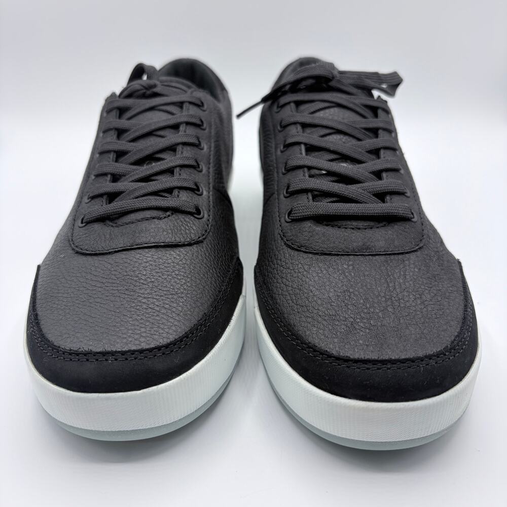 Novella Men's Black Pebble Leather Sneakers - Size 10 New Premium Luxe Kicks
